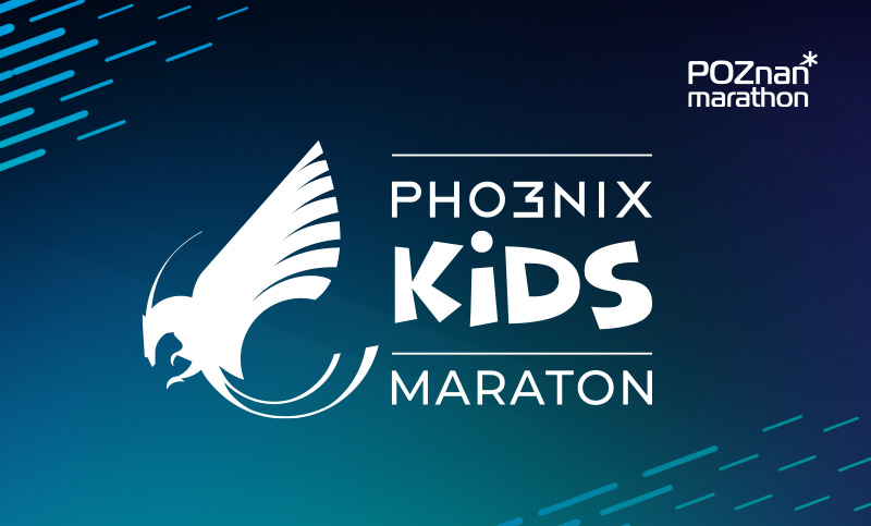 Ikona do newsa z logotypem Pho3nix Kids Maraton.