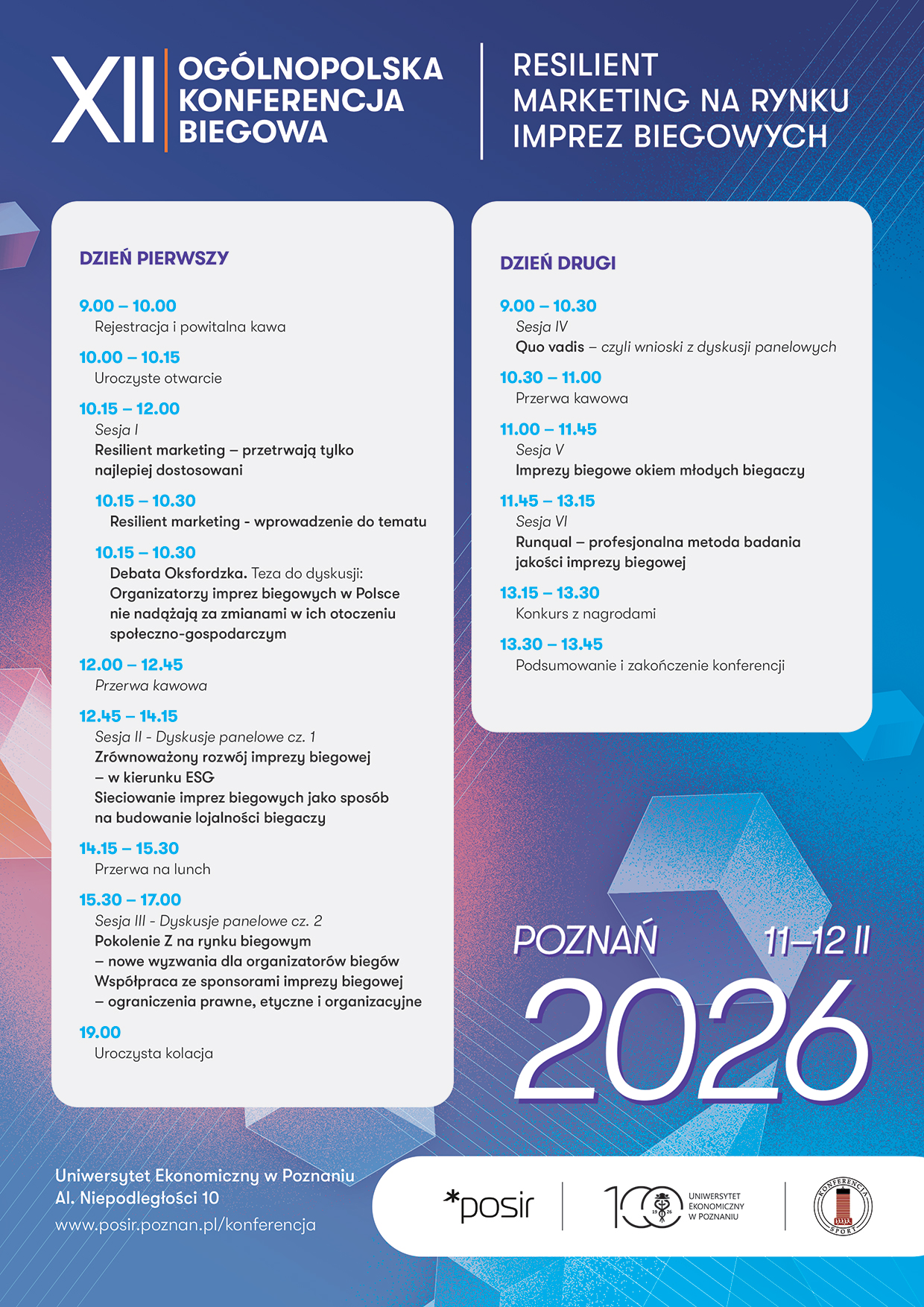 konferencja program 2026 1 - Zapraszamy na XII Og&oacute;lnopolską Konferencję Biegową!